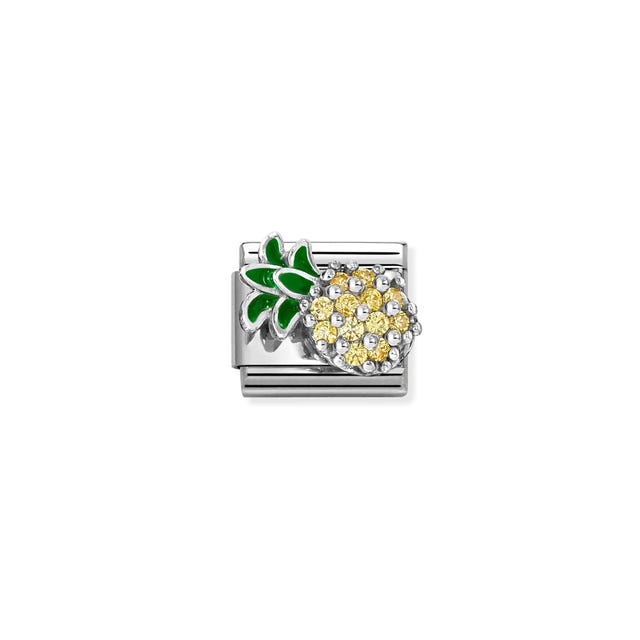 Nomination Composable Classic Link, Pineapple, Yellow Stones
