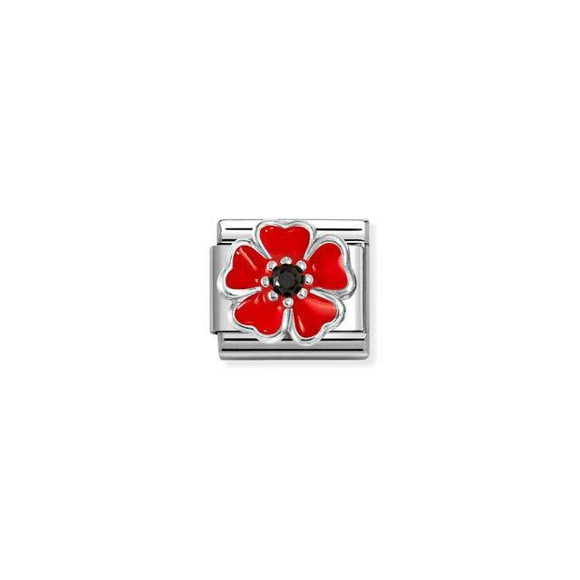 Nomination Composable Classic Link Poppy With Black Stone
