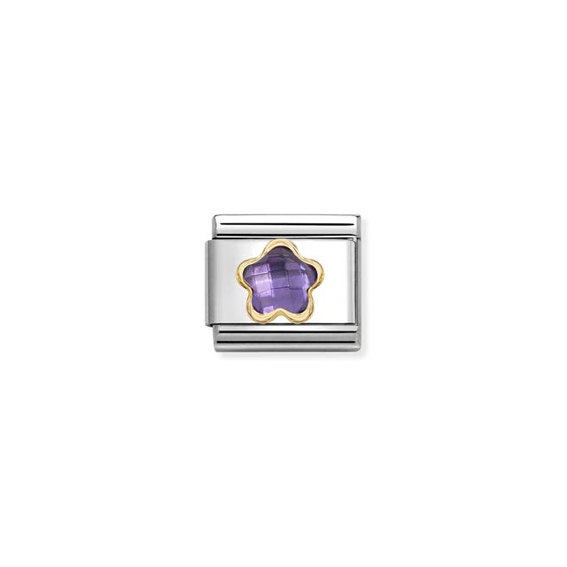 Nomination Composable Classic Link, Purple Flower