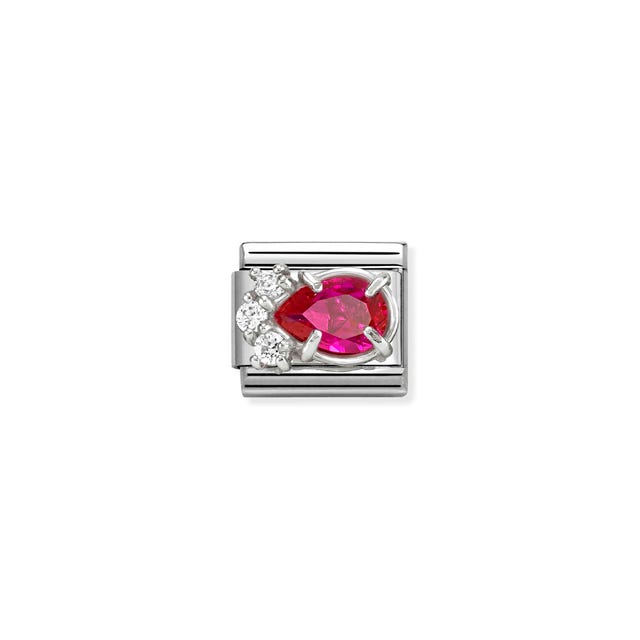 Nomination Composable Classic Link, Red White Drop