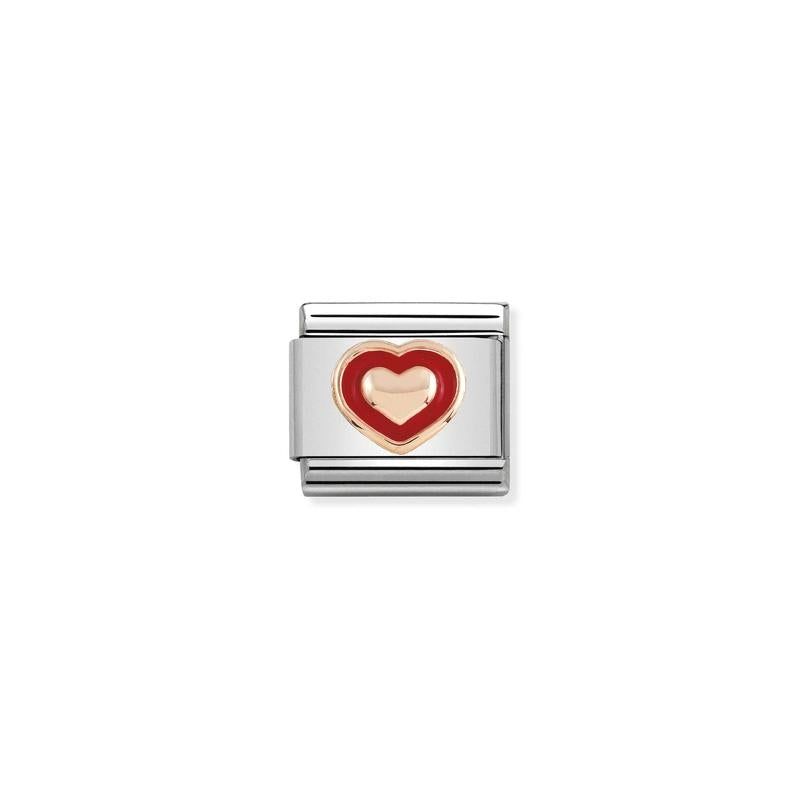 Nomination Composable Classic Link Rose gold Heart red border