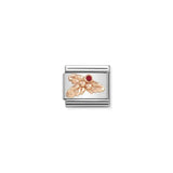 Nomination Composable Classic Link Rose gold Holly, red CZ