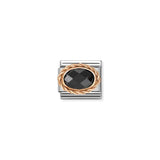Nomination Composable Classic Link Rosegold, Black Stone