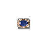 Nomination Composable Classic Link Rosegold, Blue Stone