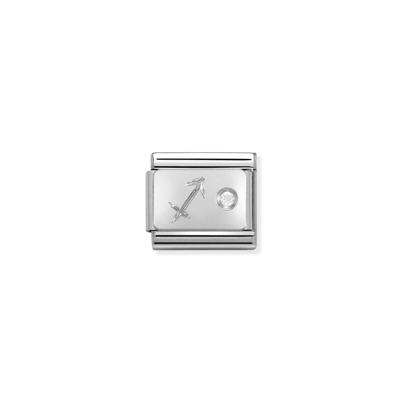Nomination Composable Classic Link Sagittarius in Silver and Stone