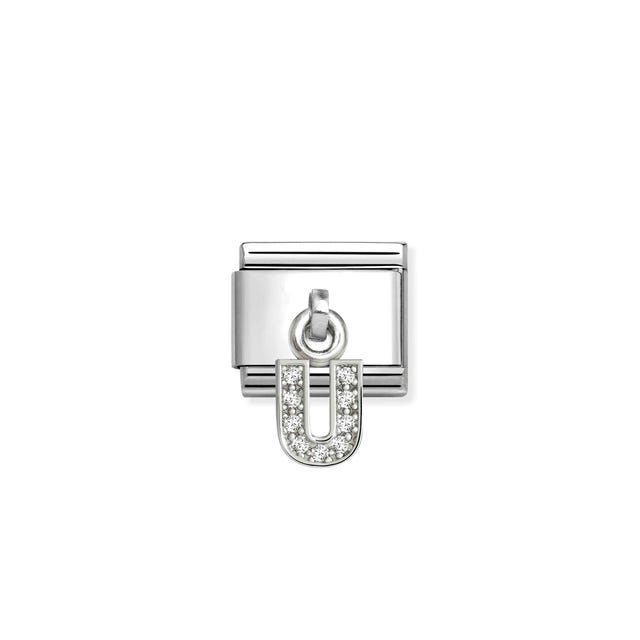 Nomination Composable Classic Link, Sparkling Letter U