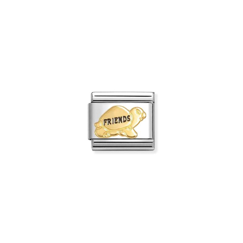 Nomination Composable Classic Link, Turtle Friends - Yellow Gold & Enamel