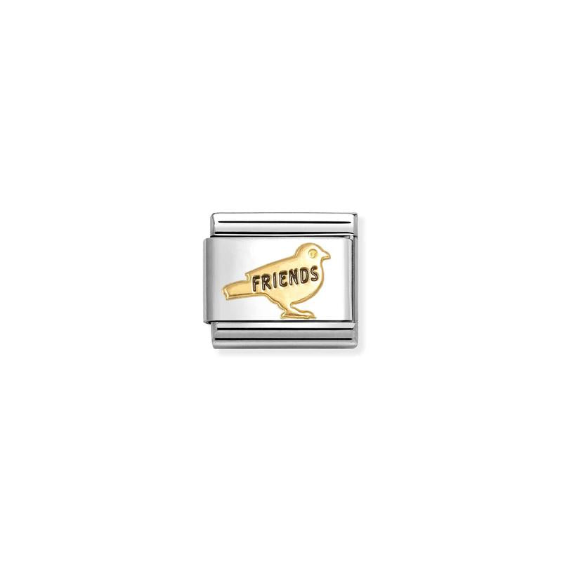 Nomination Composable Classic Link, Yellow Gold Bird & FRIENDS Enamel