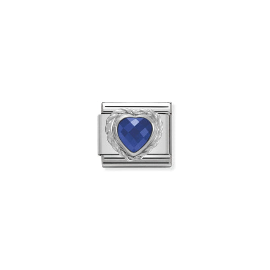 Nomination Composable Classic Link blue Heart silver