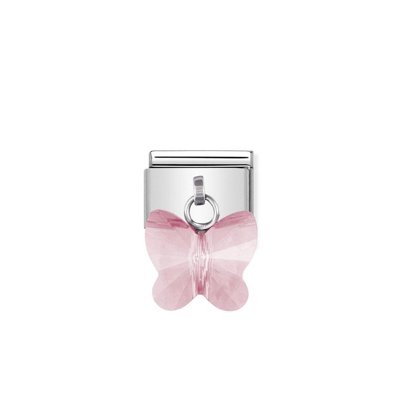 Nomination Composable Classic Link with light pink Butterfly