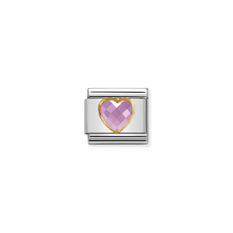 Nomination Composable Classic Multifaceted pink Heart Link