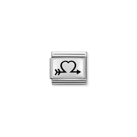Nomination Composable Classic Open Heart with Arrow Link