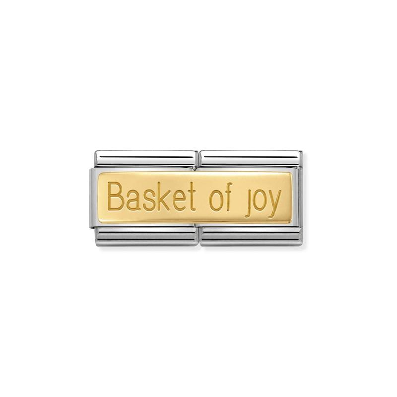 Nomination Composable Double Link Basket Of Joy, 18K Gold