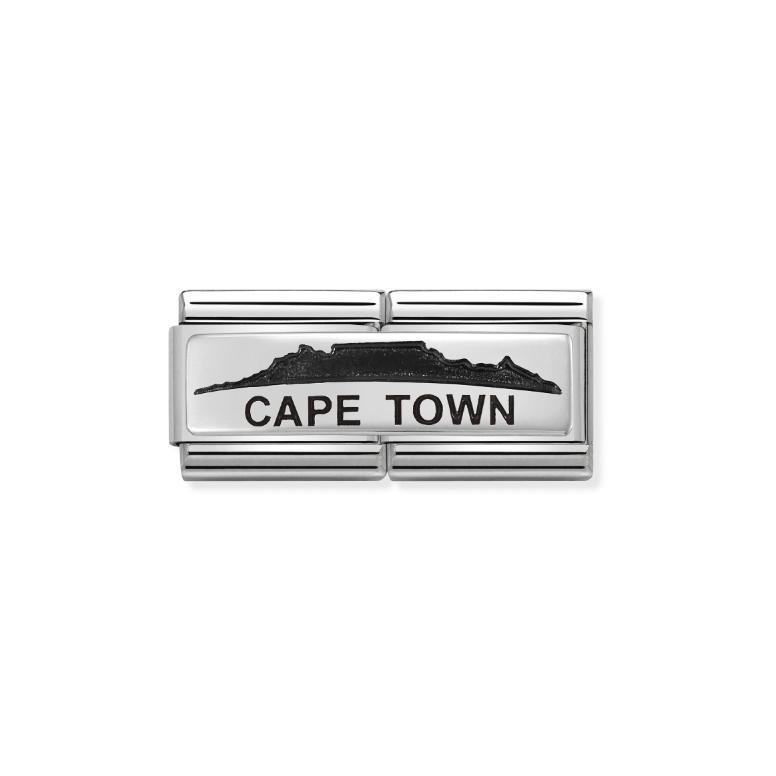 Nomination Composable Double Link Cape Town Table Mountain Skyline, Silver