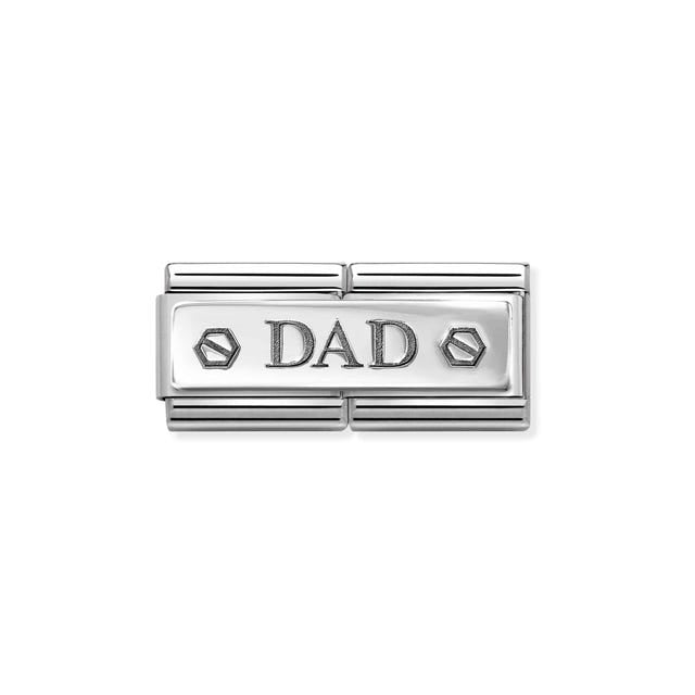Nomination Composable Double Link Dad, Hexagonal Screws, Silver