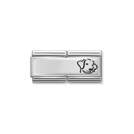 Nomination Composable Double Link Dog Engravable, Silver