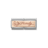 Nomination Composable Double Link Family, Flower, 9K Rose Gold