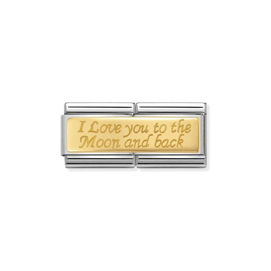 Nomination Composable Double Link I Love You To The Moon And Back, 18K Gold