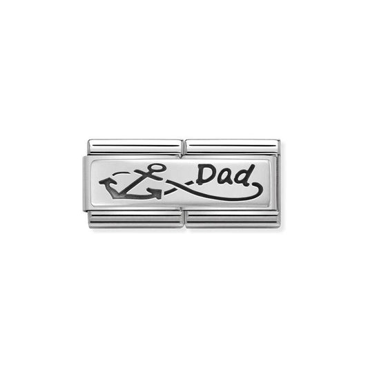 Nomination Composable Double Link Infinity Dad, Silver