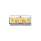 Nomination Composable Double Link Marry Me, 18K Gold