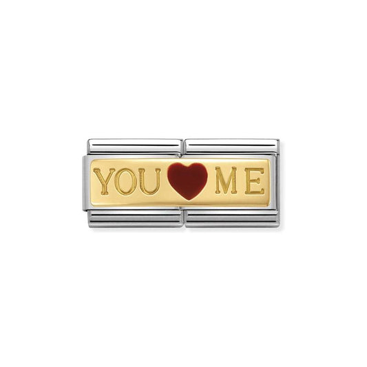 Nomination Composable Double Link You And Me, 18K Gold