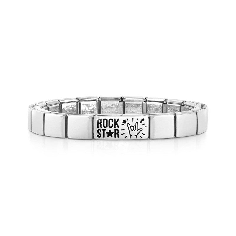 Nomination Composable Glam Bracelet, Double Rock Star, Silver