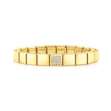 Nomination Composable Glam Bracelet, Glitter Square, Gold Finish