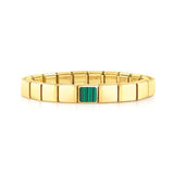 Nomination Composable Glam Bracelet, Green Square, Silver Finish