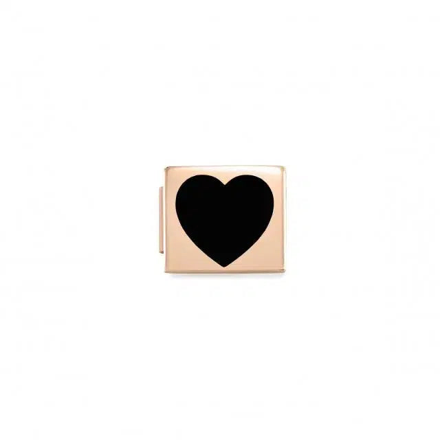 Nomination Composable Glam Link Heart Black