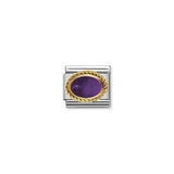 Nomination Composable Link Amethyst Opal Stone, 18K Gold