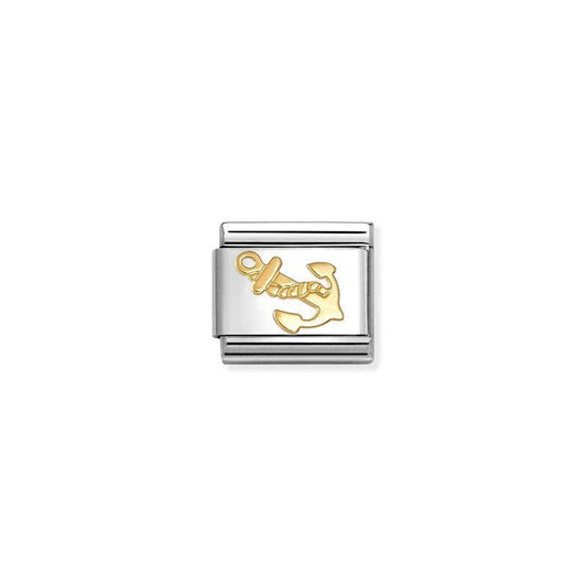 Nomination Composable Link Anchor, 18K Gold & Enamel