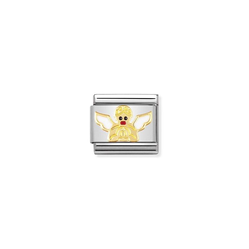 Nomination Composable Link Angel, 18K Gold & Enamel