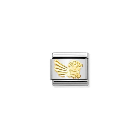 Nomination Composable Link Angel, Etched, 18K Gold