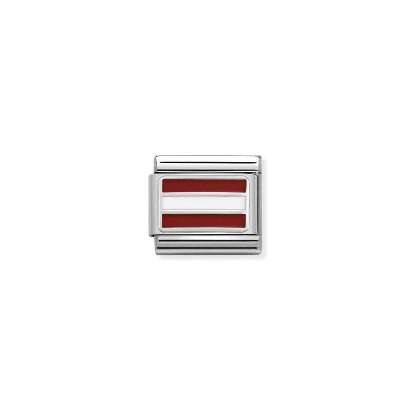 Nomination Composable Link Austria Flag, Silver & Enamel