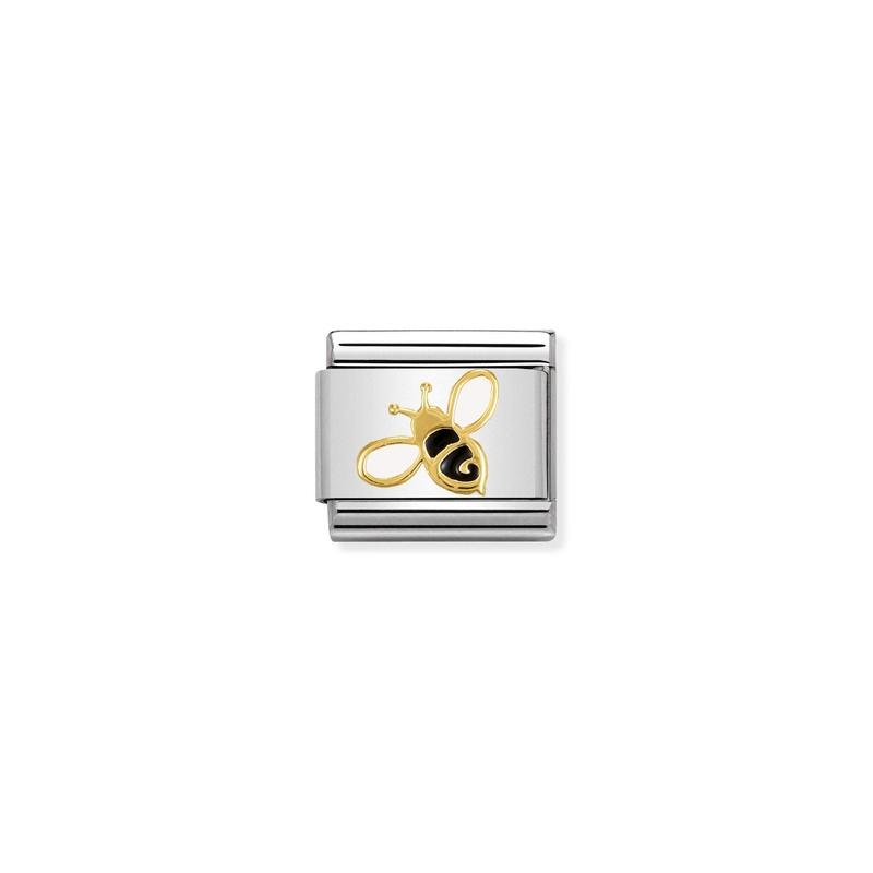 Nomination Composable Link Bee, 18K Gold & Enamel