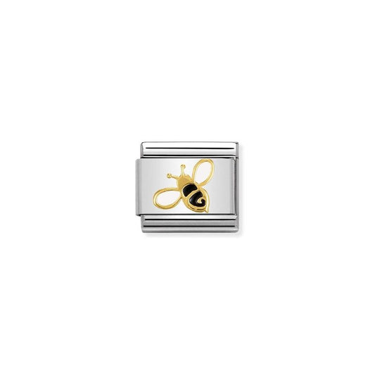 Nomination Composable Link Bee, 18K Gold & Enamel