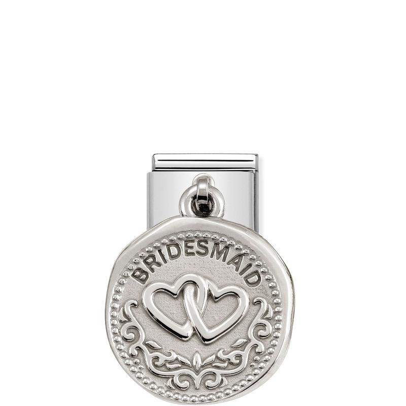 Nomination Composable Link Bridesmaid Coin Hanging Charm, Silver
