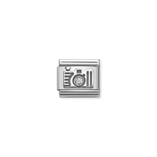 Nomination Composable Link Camera, Cubic Zirconia, Silver