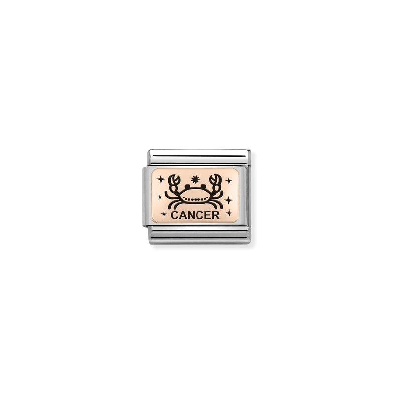 Nomination Composable Link Cancer, 9K Rose Gold