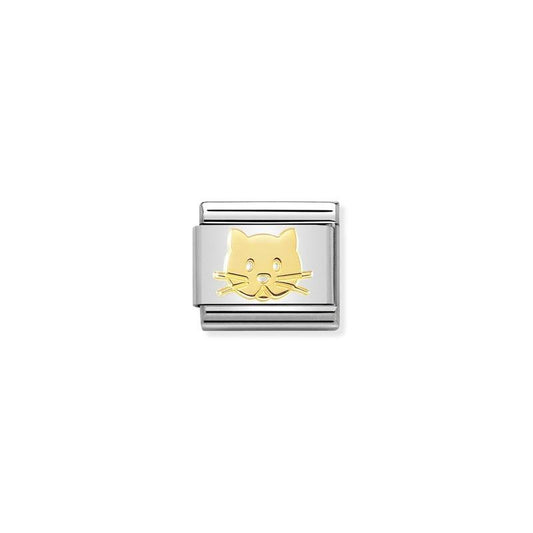 Nomination Composable Link Cat Face, 18K Gold