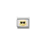 Nomination Composable Link Cat With Sunglasses, 18K Gold & Enamel