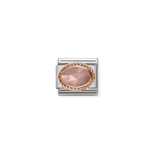 Nomination Composable Link Chalcedony Stone, 9K Rose Gold