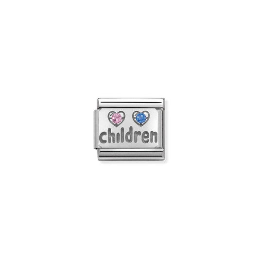Nomination Composable Link Children, Cubic Zirconia, Silver