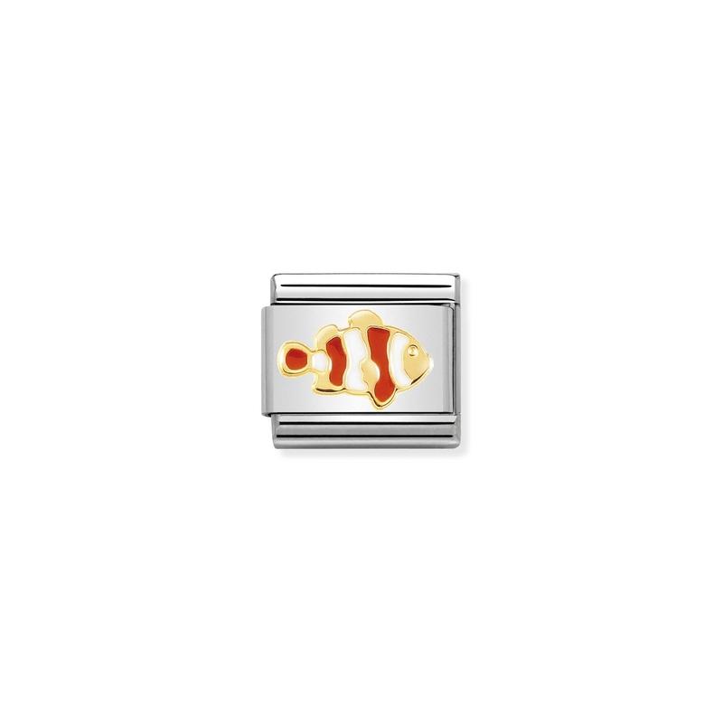 Nomination Composable Link Clownfish, 18K Gold & Enamel