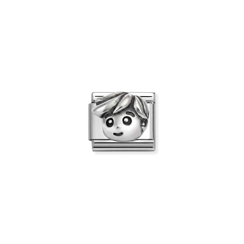 Nomination Composable Link Couple, Father, Oxidized Silver