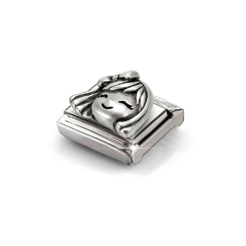 Nomination Composable Link Couple, Girl, Oxidized Silver - angle 2