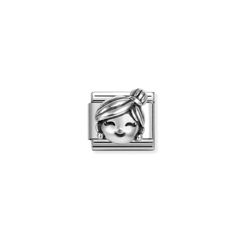 Nomination Composable Link Couple, Grandmother, Oxidized Silver