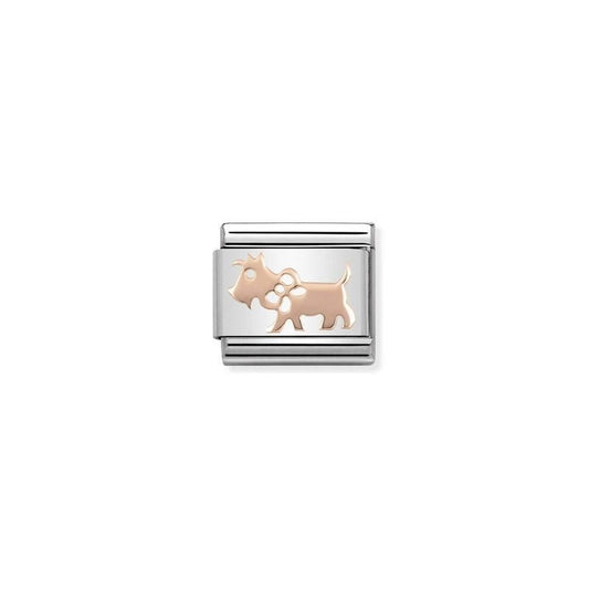 Nomination Composable Link Dog, 9K Rose Gold