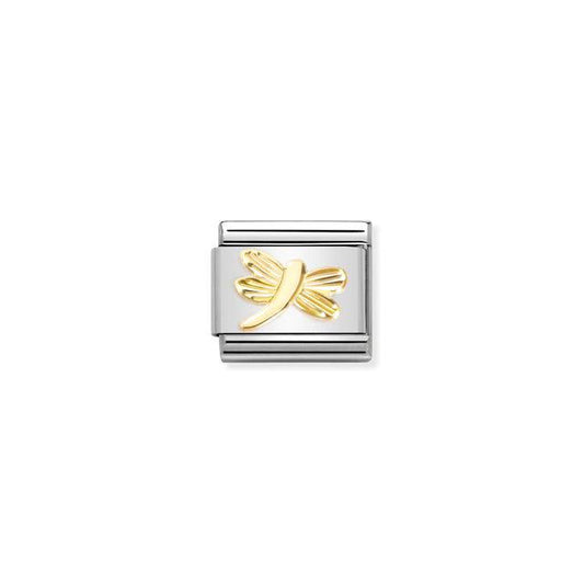 Nomination Composable Link Dragonfly, Etched, 18K Gold