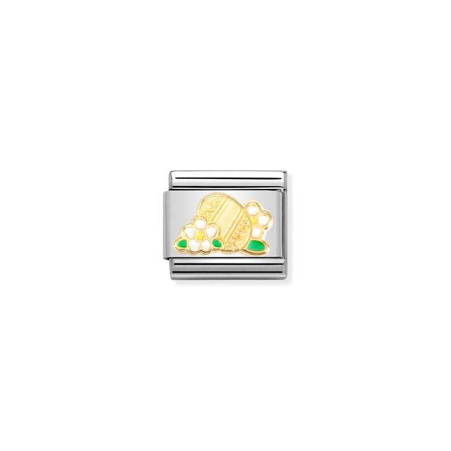 Nomination Composable Link Easter Egg With Flower, 18K Gold & Enamel